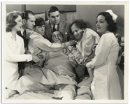 Lot of Five 10 x 8 Glossy Photos From the 1940 Three Stooges Film From Nurse to Worse -- Very Good Plus Condition